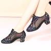 Новый цветной принт туфли для латиноамериканских танцев обувь для танца тела средний каблук матросский танец бальные танцы современные туфли для квадратных танцев