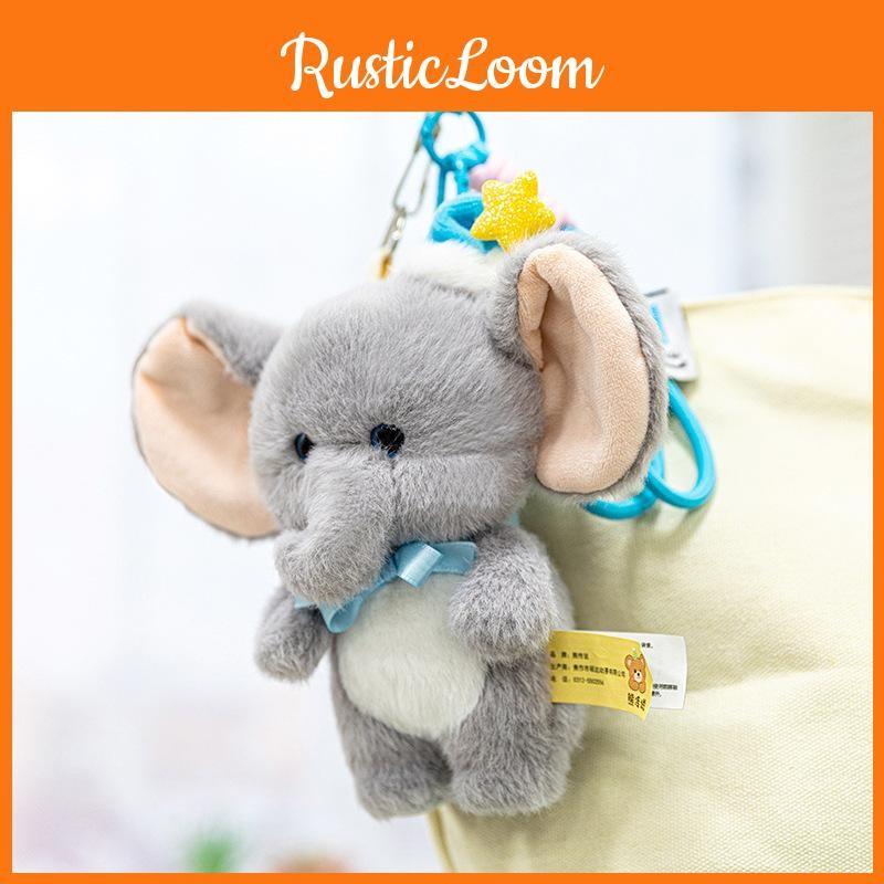 Hat Cute Sleeping Bow Cartoon Elephant Plush Toy Pendant For Decoration Bag