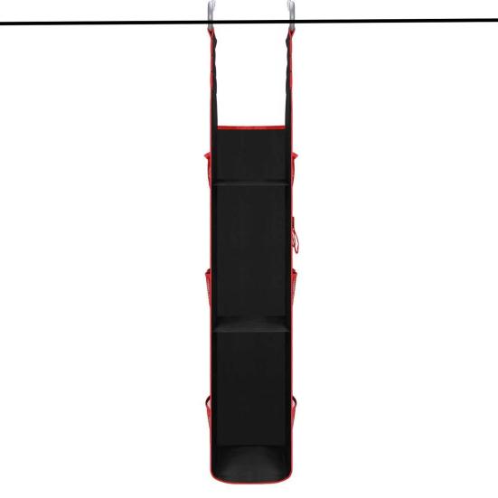 Органайзер для полки в шкафчике 3-ярусная подвесная сумка для хранения Стойка для хранения в шкафчике с боковыми карманами Крючки для школы спортзала гардероба