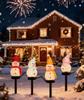 QuiExact Solar Snowman Garden Light Automatic Christmas Outdoor Decoration for and Stylish Snowman 4-Piece Set, Waterproof, On/Off, Ornament, Garden,