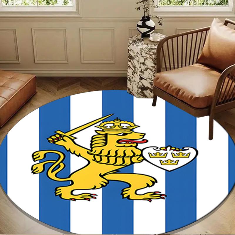 IFK Gothenburg Round mat, Anti-slip Circle Carpet Chair rug For livingroom,Bedroom, doormat home decor Gift Christmas Gifts