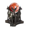 Faux Crystal Ball Display Stand Black Cat Animal Hand Holder Resin Statue Sculpture
