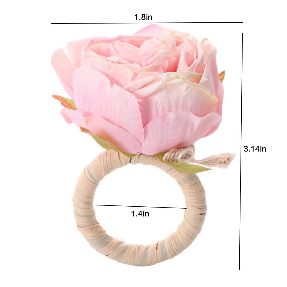 Romance Flower Napkin Holder Plastic Artificial Plant Napkin Holder For Wedding Mother's Day Party