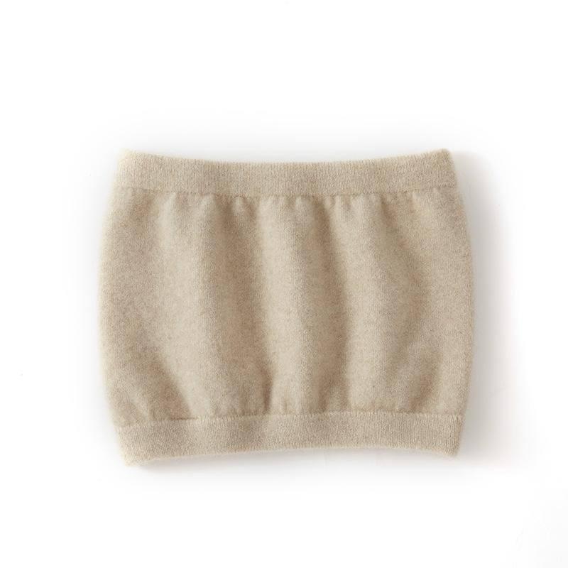 Women's 100% Pure Cashmere Belly and Waist Warmer - Solid Color Knitted Cold Protection.