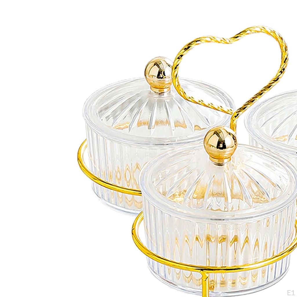 Dried Fruit Plate Appetizer Nuts Tray Nordic Multifunctional Dry with Lid Condiment