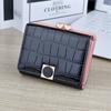 Crocodile Pattern Women’s Fashion Mini Purse Artificial Leather Soft Wallets Tri-fold Card Holder