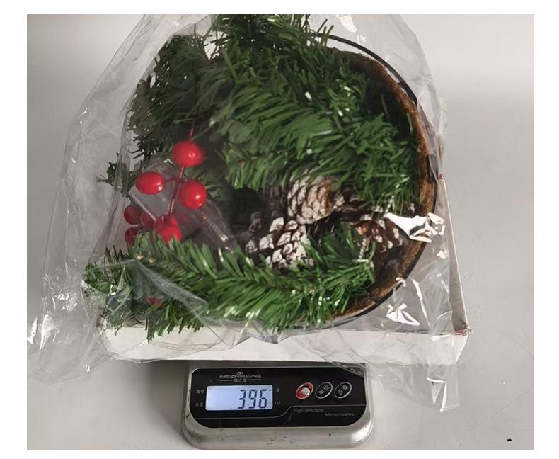 Cross-border Artificial Christmas Hanging Basket Wreath Holiday Decoration