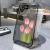 Чехол для телефона с цветами тюльпанов для iPhone16 14 Pro Max Чехол для iPhone 11 12 13Pro Max Mini XR 7 8 14 Plus XS Max X SE Мягкий прозрачный чехол