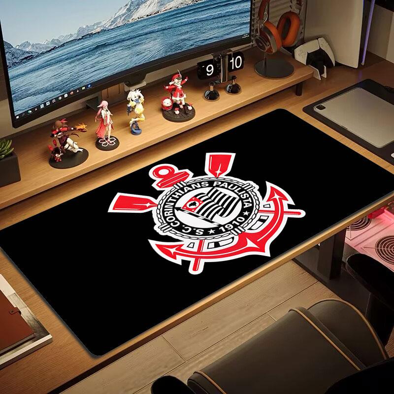 Sport Club Corinthians Paulista Mouse Pad, Large Gaming Desk Mat, Non-slip XXL Mousepad for Laptop & Tablet, Mini PC Playmat with Stitched Edges
