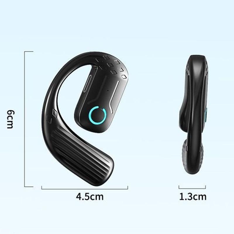 180° Rotation Single Headphone For Left and Right Ear Ear-Hook Headset HiFi Music HD Microphone Low Latency Transmission