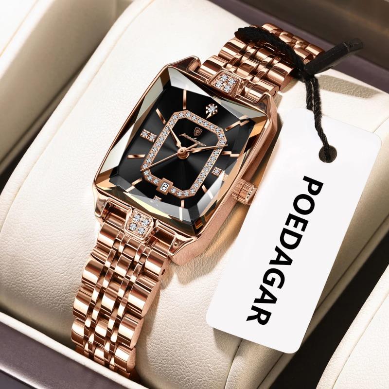 Новые Квадратные Женские Часы Топ-Бренда Новые Роскошные Водонепроницаемые Модные Часы с Бриллиантами