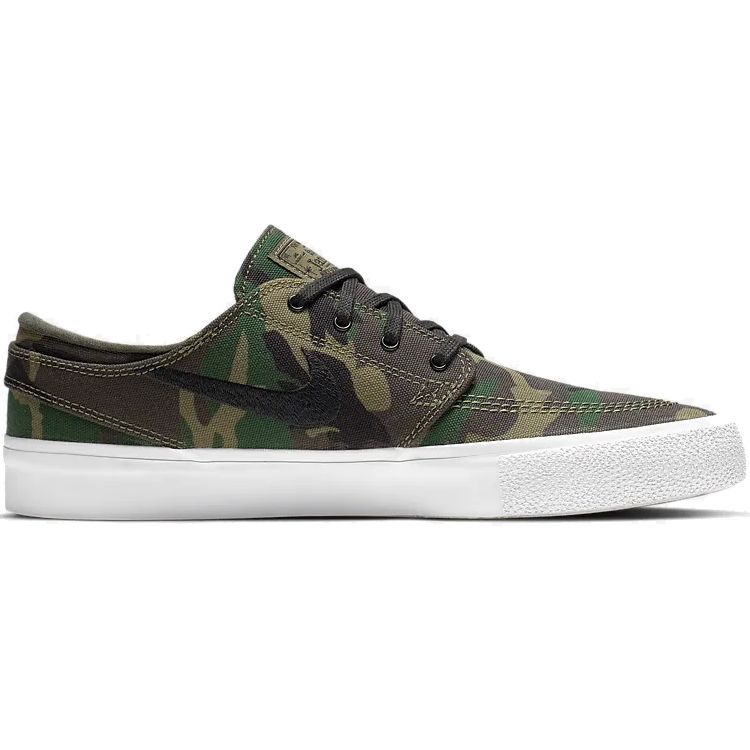 Nike Мужские SB Zoom Stefan Janoski Canvas Premium Камуфляж Игуана Черный Секвойя Резина Светло-коричневый AQ7878-201