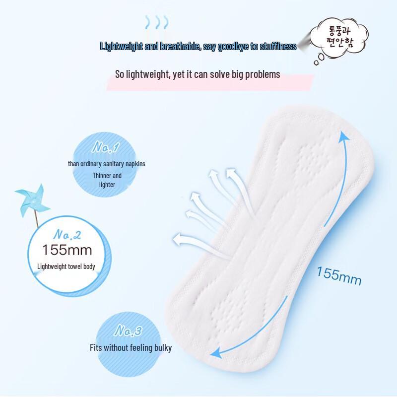 Eunjee Дышащие ежедневные прокладки Cloud-Feel 155 мм