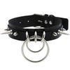 Punk Spike Metal Collar Girls Leather Harness Choker Necklace for Women Party Club Chockers Gothic Jewelry Harajuku 2019