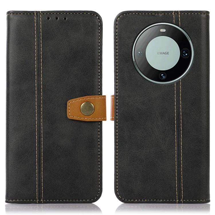 For Huawei Mate 60 PU Leather Smartphone Case Calf Texture Wallet Stand Cover