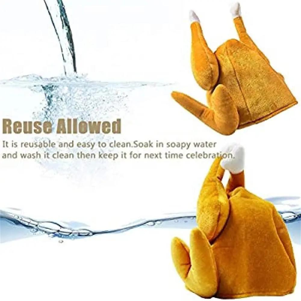 1pcs Funny Carnival Chicken Leg Hat Christmas Thanksgiving Decoration Turkey Hat Adult Carnival Hat Party Festive Cap Costume Dr