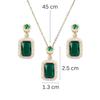 Anti Tarnish Green Emerald Jewellery Set for Women | Gold Plated Necklace & Earrings Gift Box | Latest Stylish Minimal Jewelry Sets