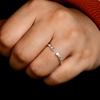 Minimalist Heart Chain Ring,  925 Sterling Silver Open Link Ring – Adjustable Dainty Heart Band, Gift for Love, Anniversary, Gifts for Love.