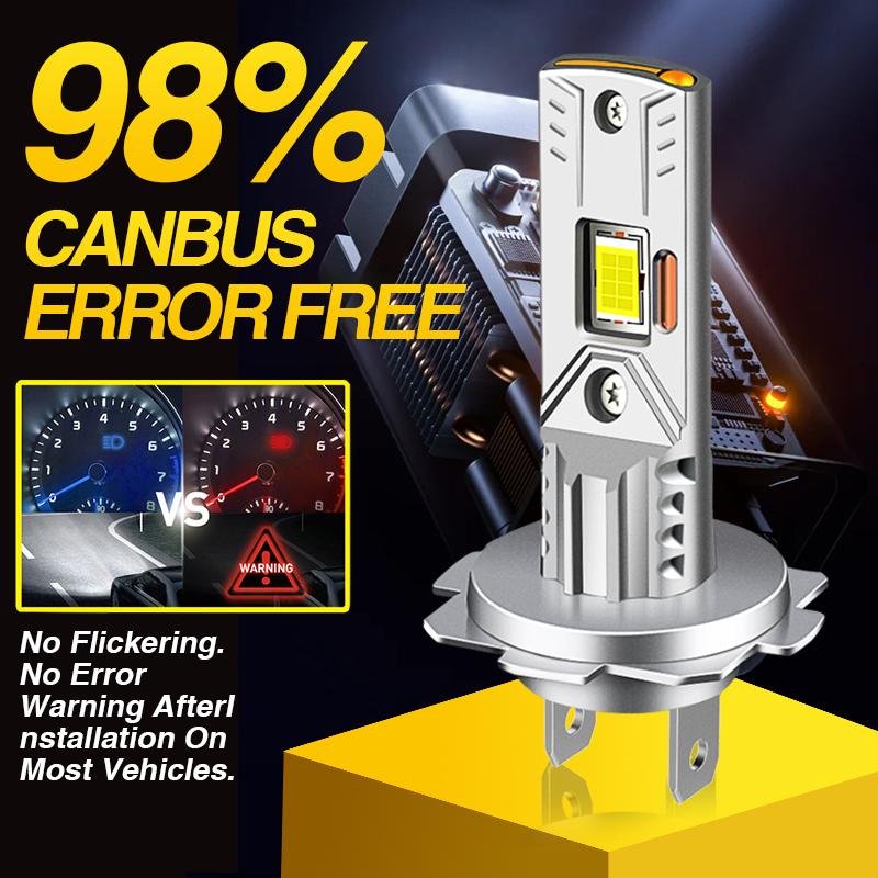 1 шт./2 шт. Canbus Turbo H7 LED 1:1 Размер Фонари Мини Налобный Фонарь H4 HB2 9003 Автомобильные Светодиодные Лампы Фары H1 6500K Белые 12V для Автомобилей