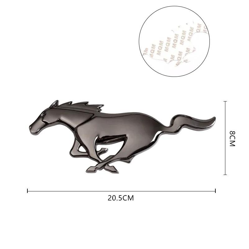 3D Metal Fender Side Badge Decal Rear Trunk Running Horse Emblem Decoration for 2fgj Mustang 2015 2016 2017 Car Sticker Styling JHGD2