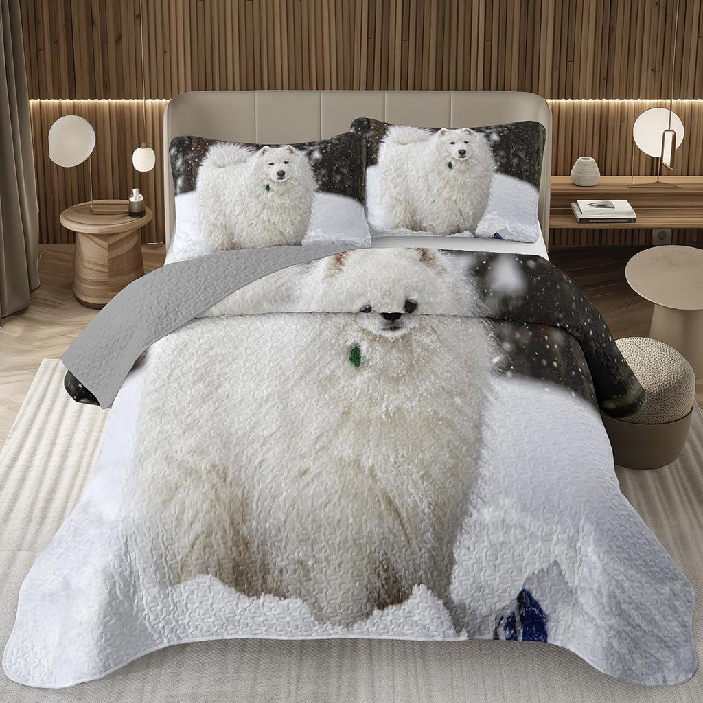 Забавный плед для собаки Твин Квин Каваи Животное Покрывало Мультяшный Домашний Питомец Собаки Постельный Набор Для Мальчиков Девочек Двусторонние Стеганые Покрывала