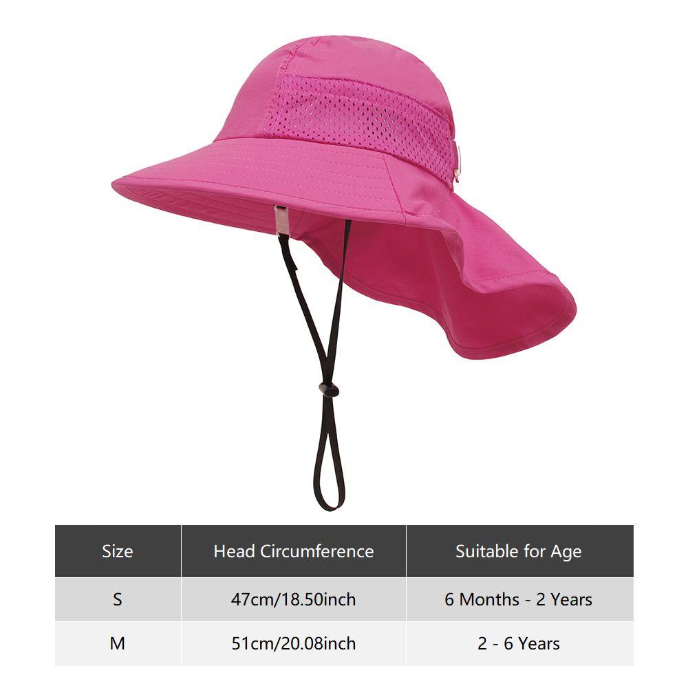 Large Brim Beach Hat Adjustable with Neck Flap Beach Play Hat Kids Sun Hat Sun Protection Hat