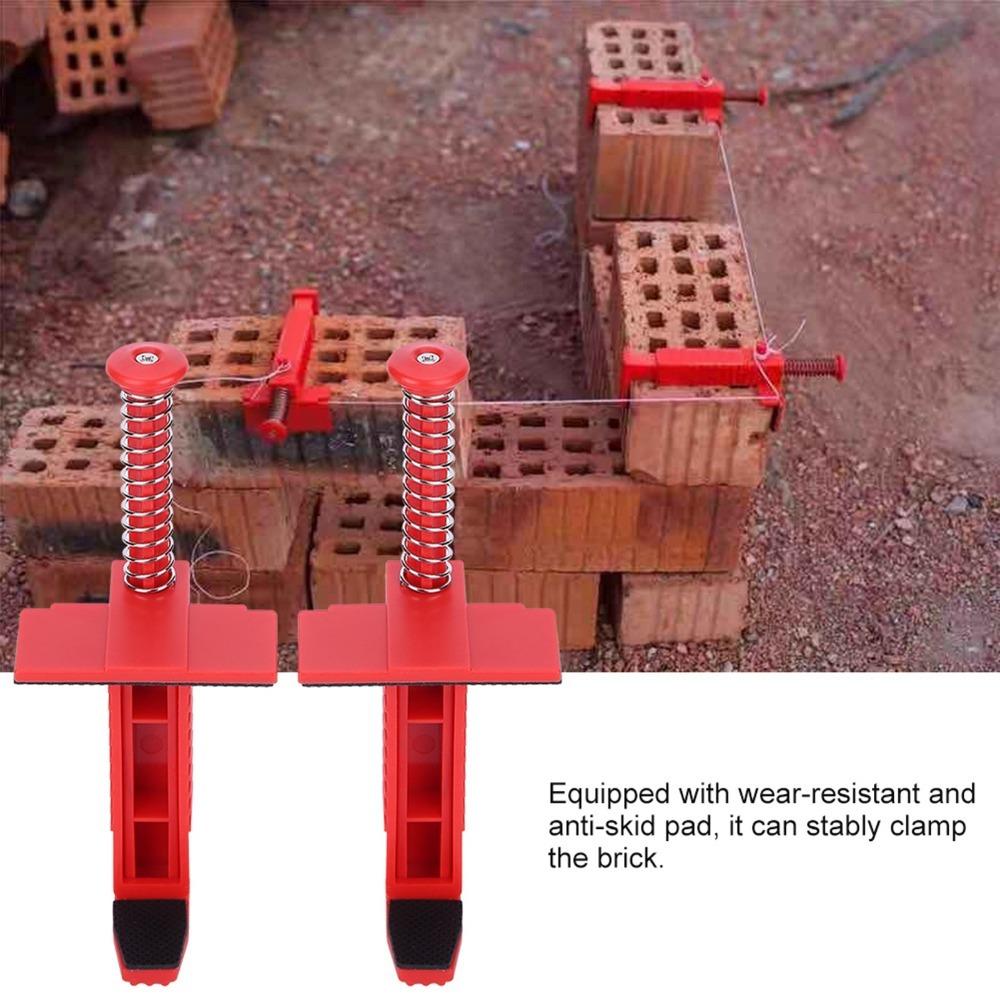 2PCS Red Brick Line Black Building Construction Fixture Durable Leveling Measuring Tool