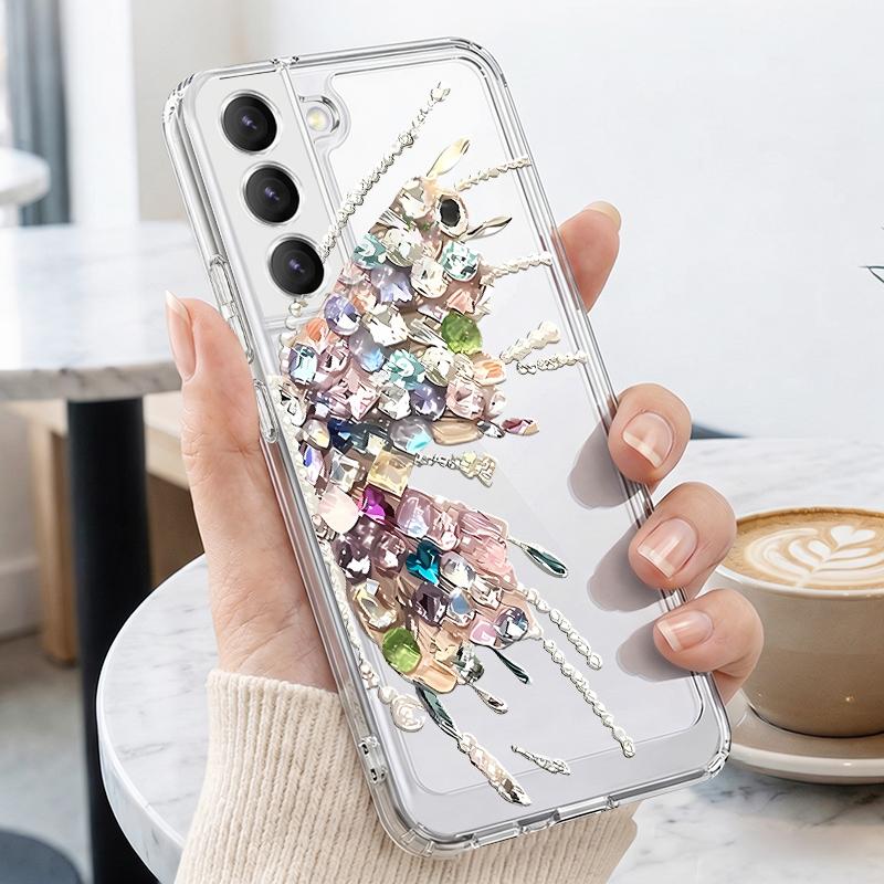 Красочный чехол-бабочка для Samsung A57 S26 Ultra A37 A17 A56 A36 A26 A16 A55 A35 A25 A15 A54 5G S21 FE S22 S23 S24 S25 Plus Прозрачный мягкий чехол из ТПУ