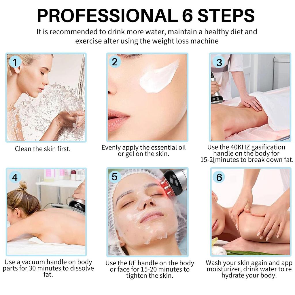 3-в-1 40K Кавитационный Ультразвуковой Косметологический Аппарат - Похудение в Разных Зонах, Снижение Веса, Омоложение Кожи и Коррекция Фигуры