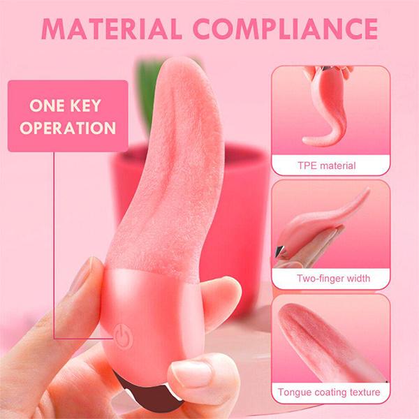 10 Modes Realistic Tongue Licking Powerful Stimulator Vibrator G Spot Clitoral Stimulation Nipples Masturbator Adult Sex Toys For Women Couples