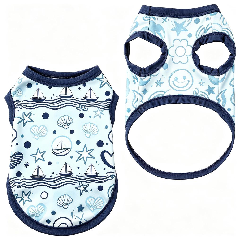 Pet Dog Vest Peach Smiley Face Heart Print Sleeveless Shirt for Small Medium Dogs Cartoon Theme Daily Wear