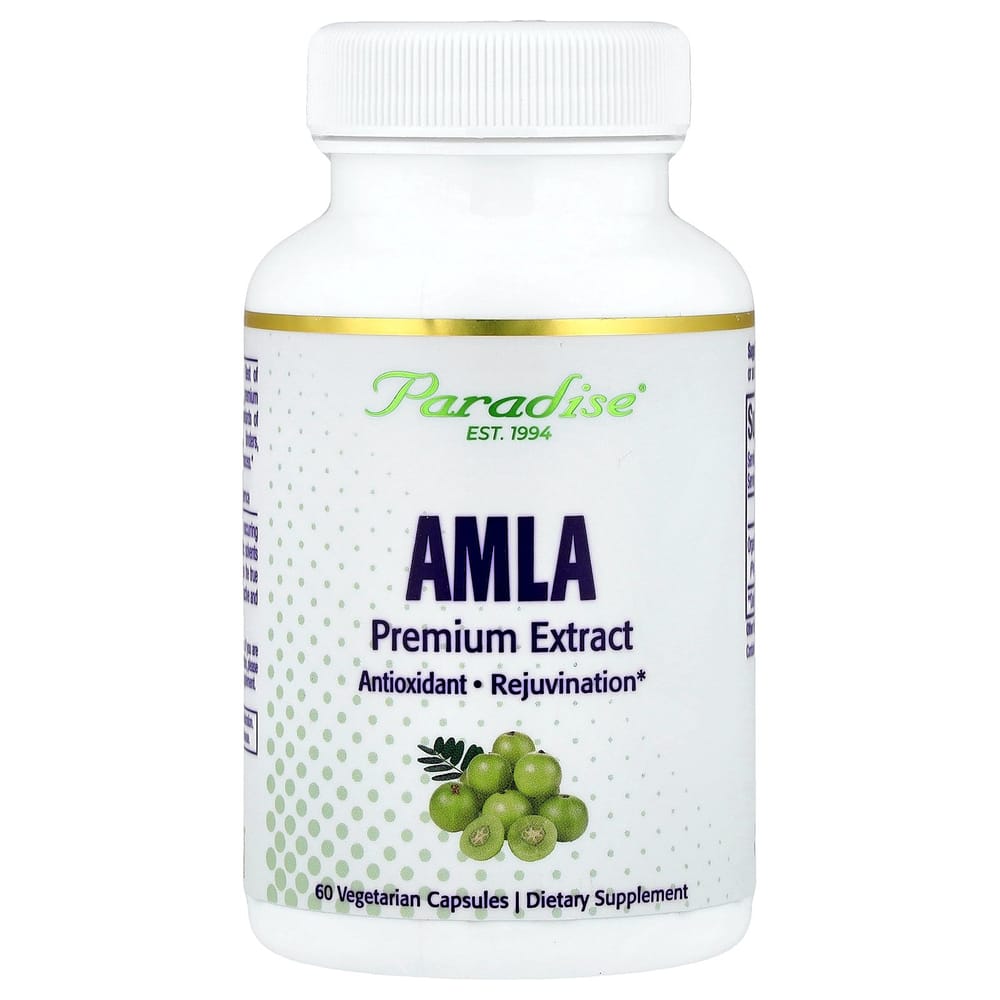 Paradise Herbs Amla Extract Veggie Capsules, 60 Count