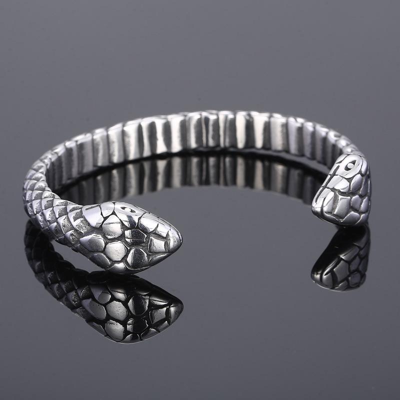 Мужской браслет в стиле ретро-змеиной головы
