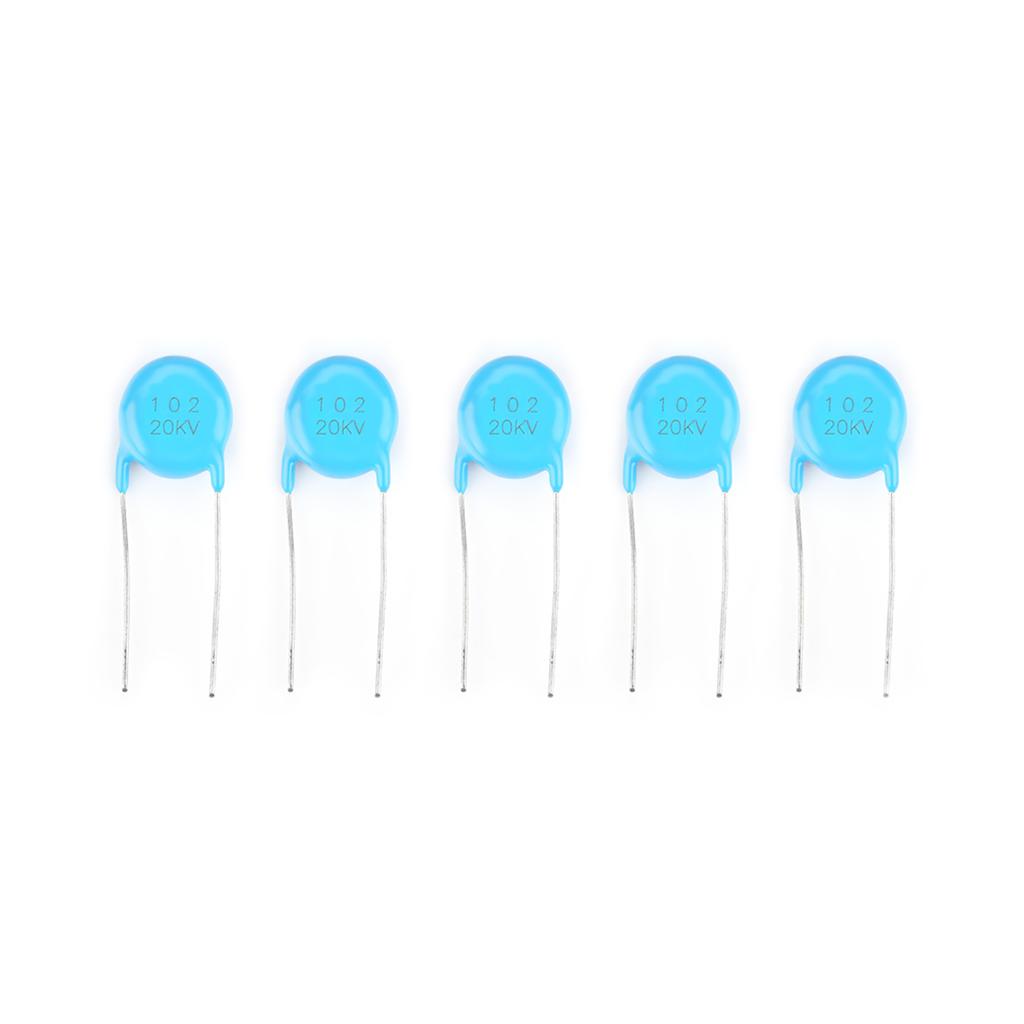 5pcs 20KV 1000PF High Voltage Ceramic Disc Capacitors HV Set