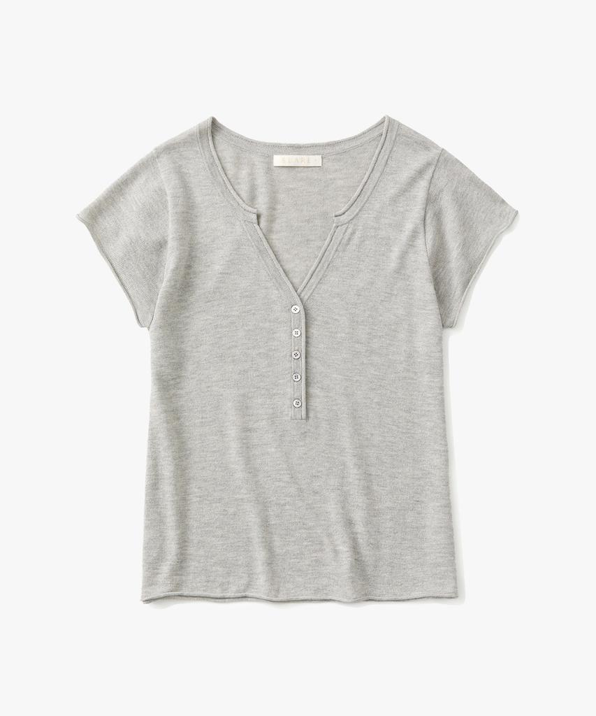 SUARE WOMEN Cotton Modal Henley Neck Knit - 5 Colors