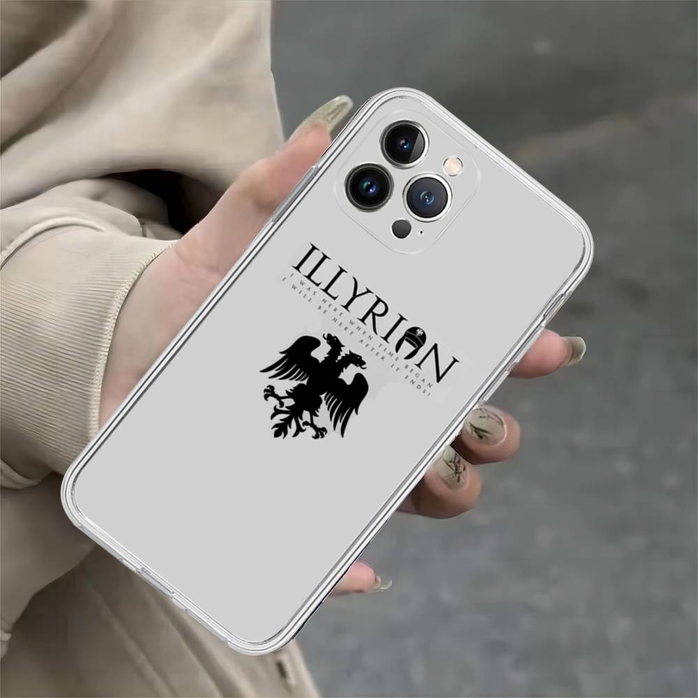 Albanian Flag Map Transparent Phone Case For IPhone 16 15 14 13 12 11 Pro Max Plus Soft Cover
