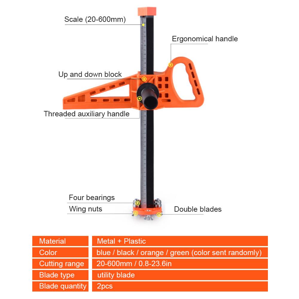 Резак для гипсокартона, ручной прецизионный режущий инструмент, портативный для гипсокартона, ручной толкатель с двойной рукояткой