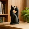 3D-печатная статуэтка пары кошек - Милая черная абстрактная современная статуэтка для дома, подарок на День святого Валентина, подходит для украшения офисного стола