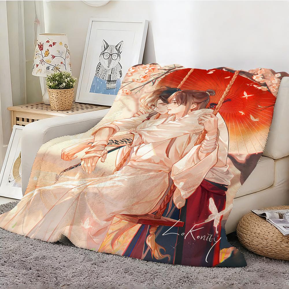 Anime Heaven Official's Blessing Throw Lightweight 240g Flannel Blanket Soft Skin-friendly for Summer Cooling