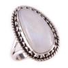 Natural Rainbow Moon Stone Gemstone Handmade 925 Sterling Silver Ring S.7 s4f85