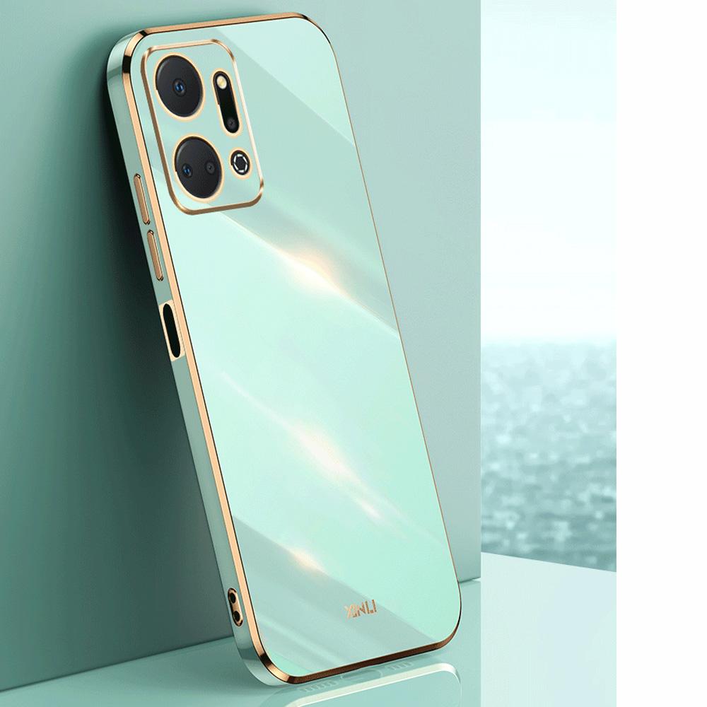 For Honor X7A Case Luxury Square Plating RKY-LX1, RKY-LX2, RKY-LX3 Phone Case ShockProof Silicone Back Cover Fundas