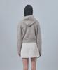 REST&RECREATION Hairy Knit Hood Zip-Up - Brown