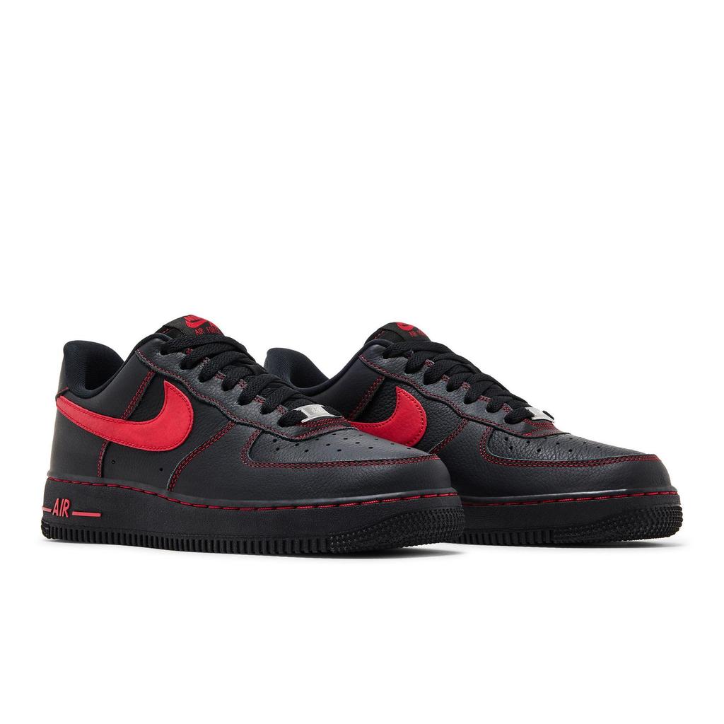 Nike Air Force 1 '07 LV8 'Bred' (унисекс) Черные / Университетский Красный Скейтбордические Кроссовки HQ2037 005