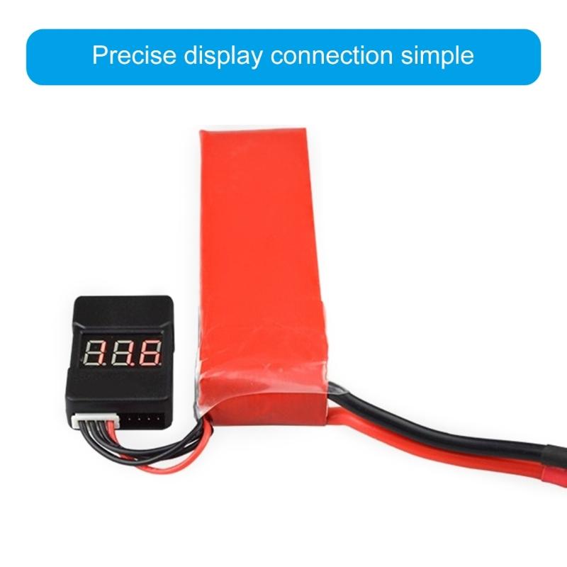 BX100 1S-8S Battery Voltages Meter Tester Liion Battery Monitors Buzzers Alarm for Airplanes Helicopter FPV Racing Drones