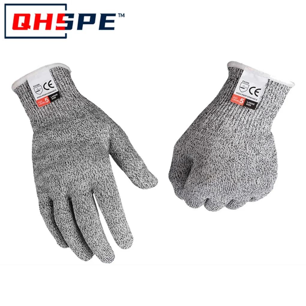10 Pairs of Grade 5 Anti-cutting Gloves Kitchen HPPE Anti-scratch Glass Cutting Safely Protects Gardeners