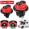 Car Battery Disconnect Switch 12V-48V Battery Power Cut Off Switch 50A/100A Heavy Duty Reusable Plastic Battery Isolator Switch
