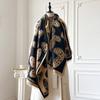 Women's Luxury Winter Cashmere Pashmina Scarf Butterfly Print Thick Warm Shawl Cozy Foulard Blanket Wrap