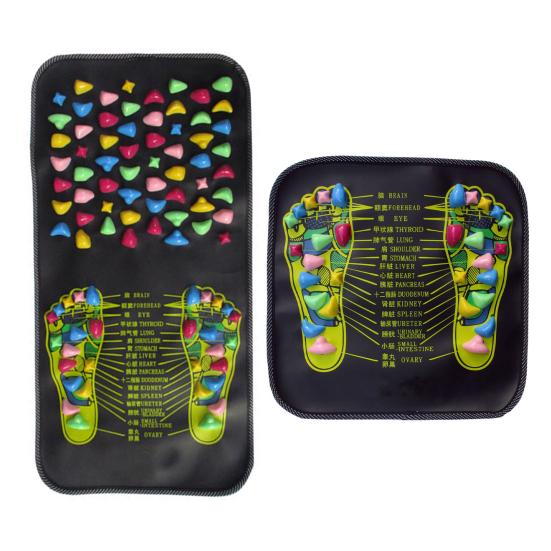 Массажный коврик для рефлексотерапии стоп, снятие боли в ногах, расслабление мышц, для детей и взрослых, противоскользящий складной акупрессурный коврик, портативный инструмент для массажа при ходьбе по камням