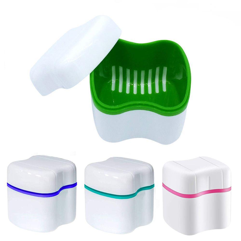 Ящик для хранения инструментов, контейнер для зубных протезов с корзиной, щетка для чистки, футляр для зубных протезов, ванна для зубных протезов