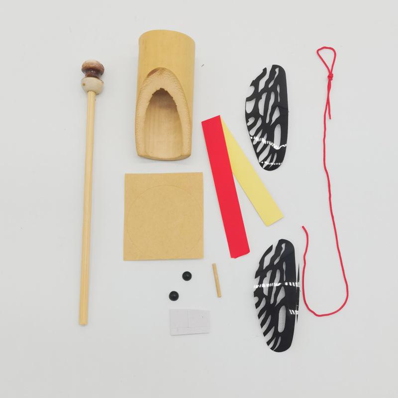 Bamboo Cicada Sound Rattle Drum: Children's Musical Toy for Hands-On Play and Learning